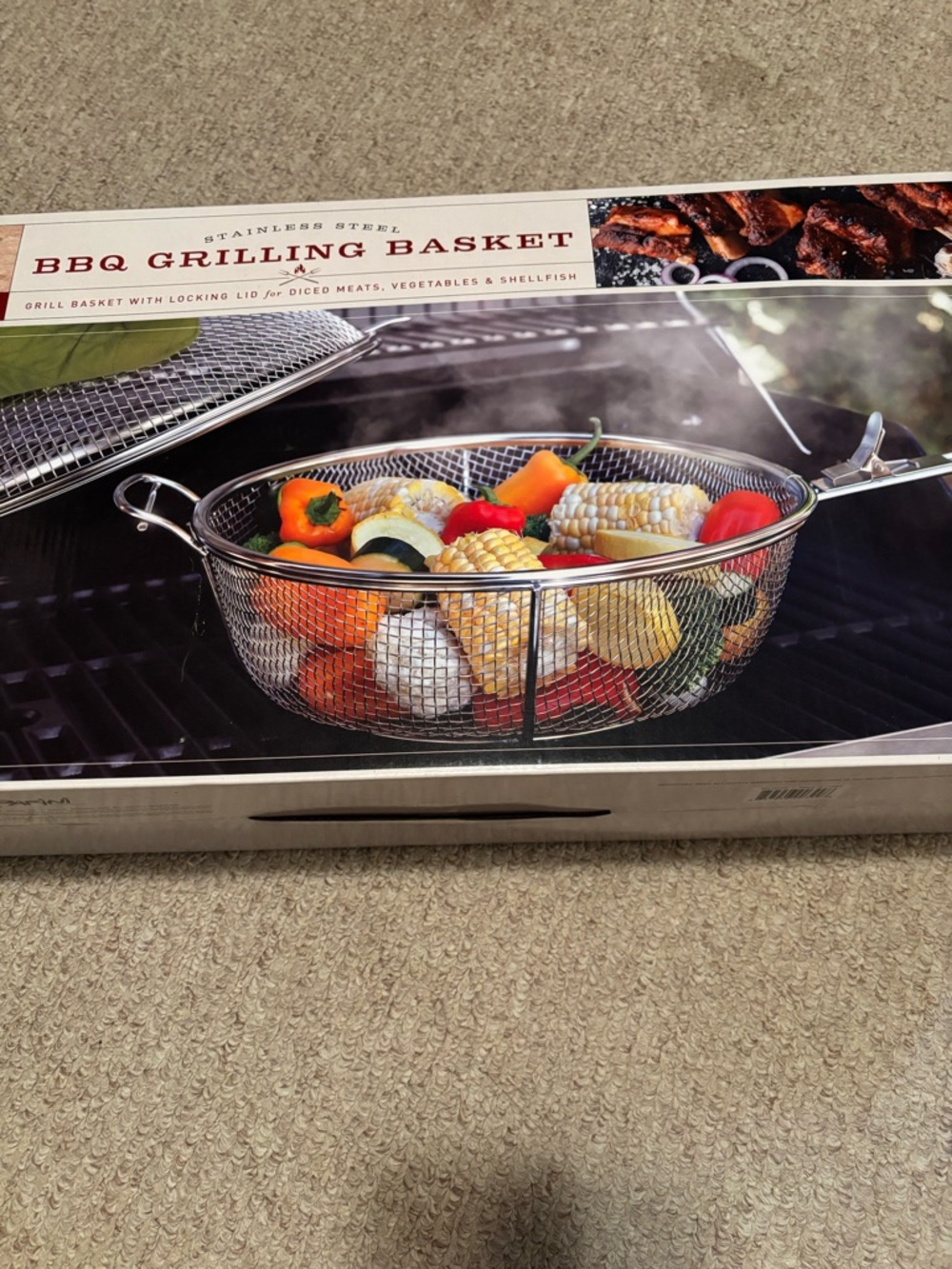 Stainless Steel BBQ Grilling Basket - Silver